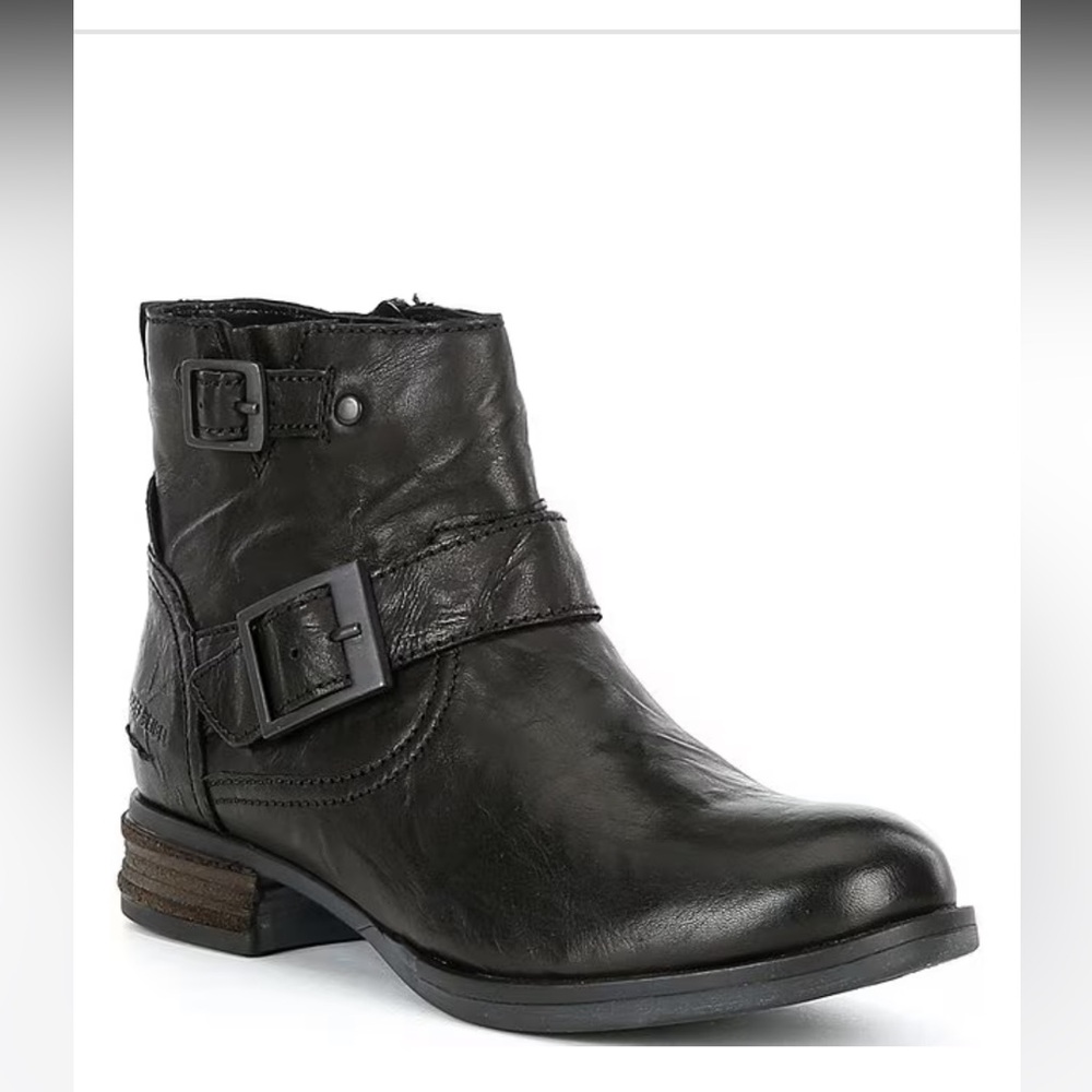 NWT Josef Seibel Black Leather European Ankle Booties